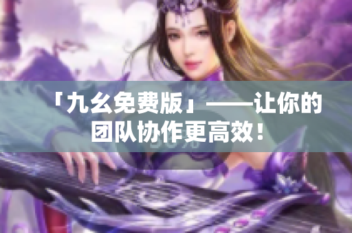 「九幺免费版」——让你的团队协作更高效！