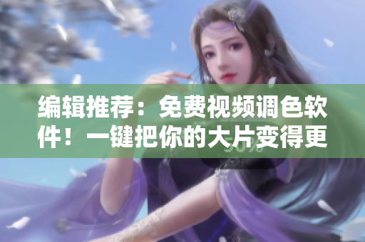编辑推荐：免费视频调色软件！一键把你的大片变得更完美