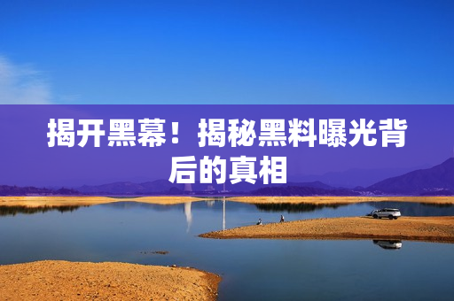 揭开黑幕！揭秘黑料曝光背后的真相