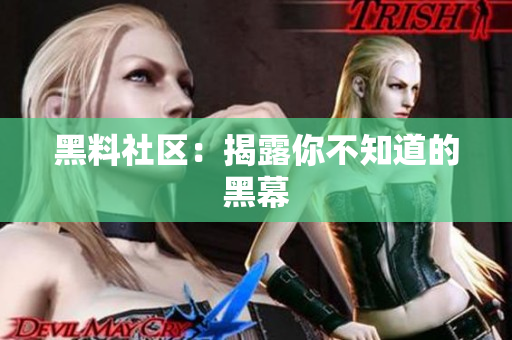 黑料社区：揭露你不知道的黑幕