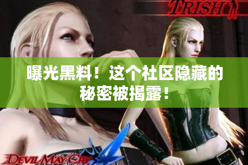 曝光黑料！这个社区隐藏的秘密被揭露！