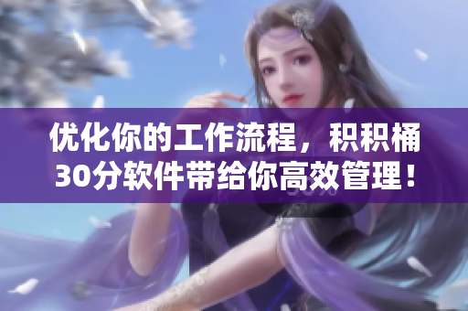 优化你的工作流程，积积桶30分软件带给你高效管理！
