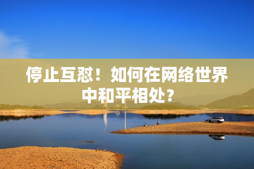 停止互怼！如何在网络世界中和平相处？