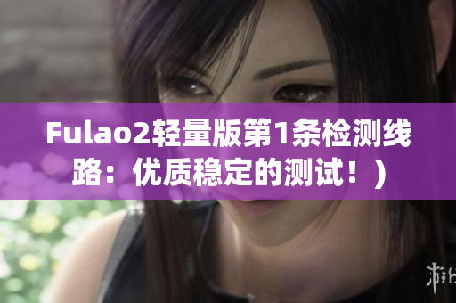 Fulao2轻量版第1条检测线路：优质稳定的测试！)