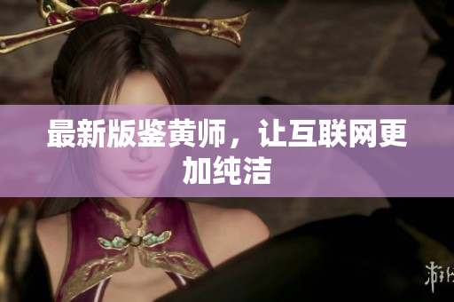 最新版鉴黄师，让互联网更加纯洁
