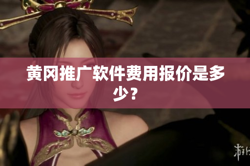 黄冈推广软件费用报价是多少？