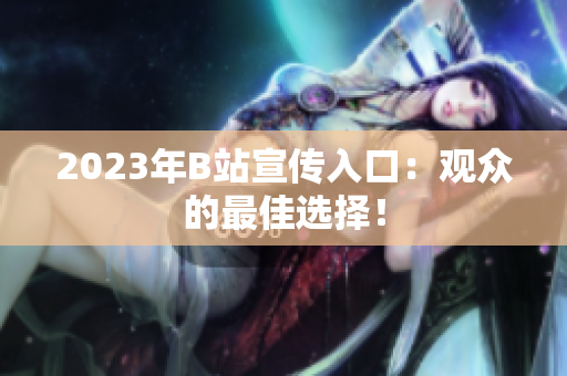 2023年B站宣传入口：观众的最佳选择！