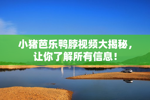 小猪芭乐鸭脖视频大揭秘，让你了解所有信息！