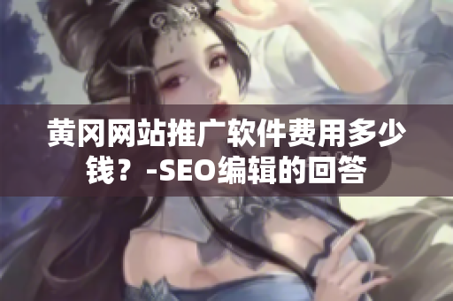 黄冈网站推广软件费用多少钱？-SEO编辑的回答