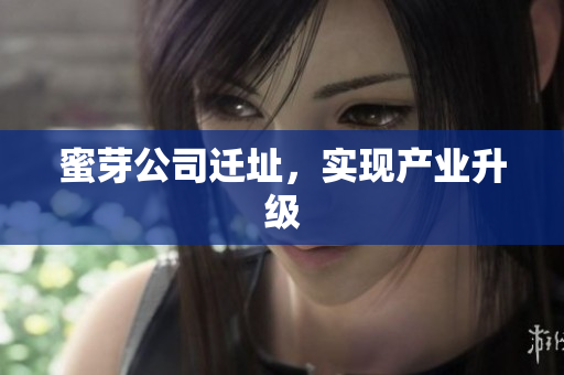 蜜芽公司迁址，实现产业升级
