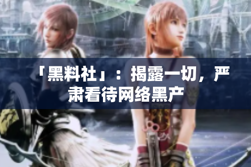 「黑料社」：揭露一切，严肃看待网络黑产