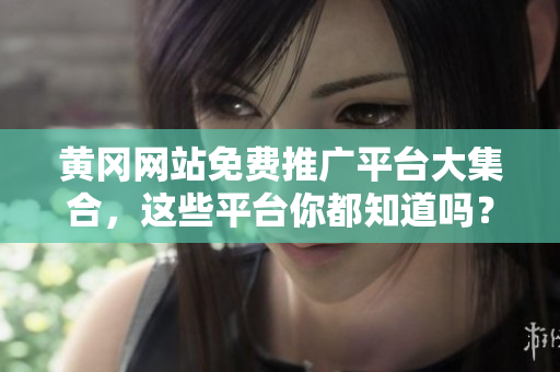 黄冈网站免费推广平台大集合，这些平台你都知道吗？