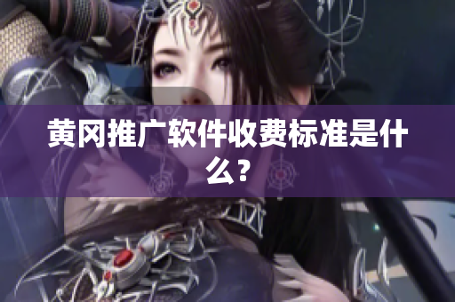 黄冈推广软件收费标准是什么？