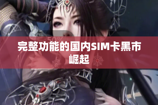 完整功能的国内SIM卡黑市崛起
