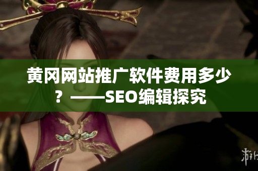黄冈网站推广软件费用多少？——SEO编辑探究