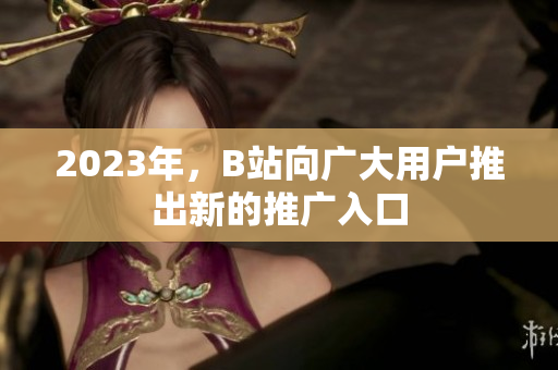 2023年，B站向广大用户推出新的推广入口