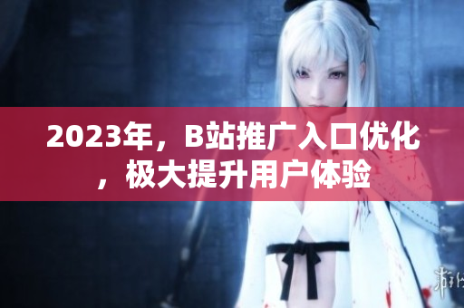 2023年，B站推广入口优化，极大提升用户体验
