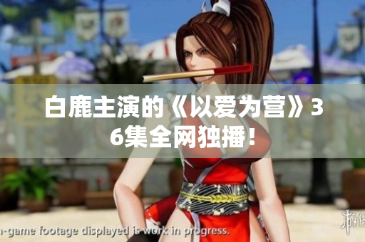 白鹿主演的《以爱为营》36集全网独播！
