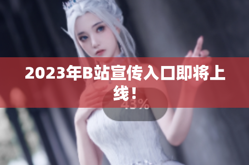 2023年B站宣传入口即将上线！