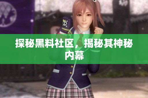 探秘黑料社区，揭秘其神秘内幕