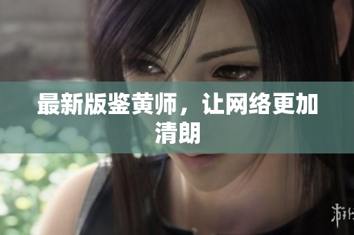 最新版鉴黄师，让网络更加清朗