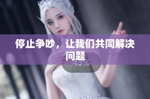 停止争吵，让我们共同解决问题