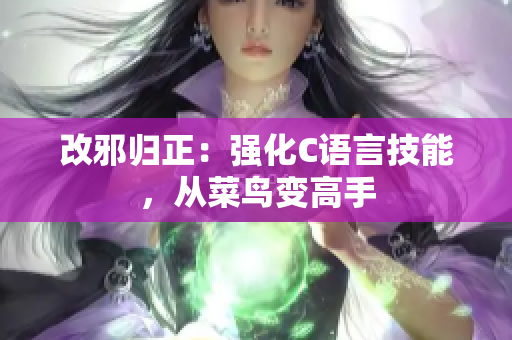 改邪归正：强化C语言技能，从菜鸟变高手