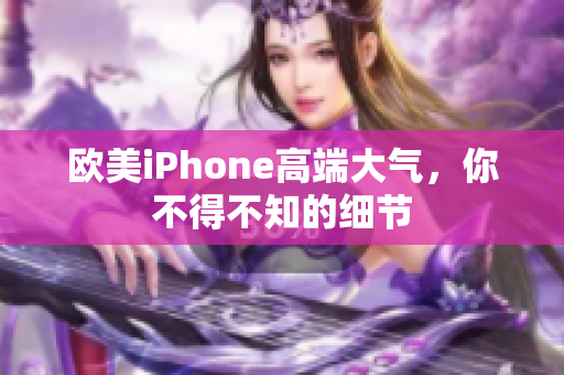 欧美iPhone高端大气，你不得不知的细节