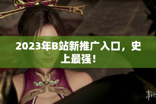 2023年B站新推广入口，史上最强！