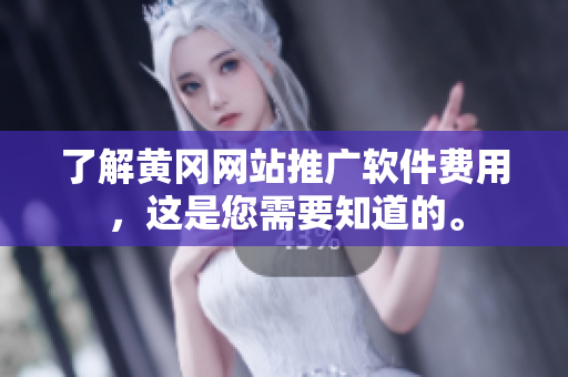 了解黄冈网站推广软件费用，这是您需要知道的。