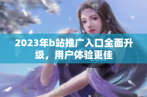 2023年b站推广入口全面升级，用户体验更佳