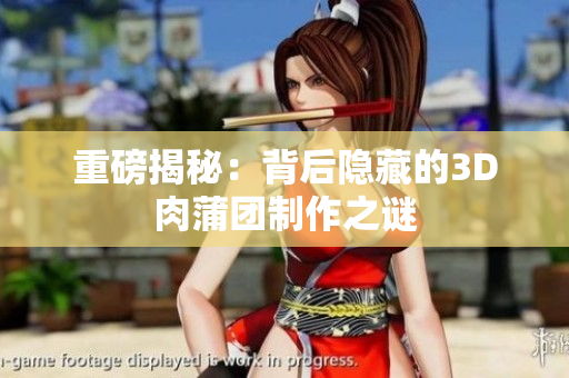 重磅揭秘：背后隐藏的3D肉蒲团制作之谜