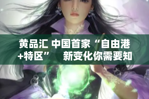 黄品汇 中国首家“自由港+特区”　新变化你需要知道