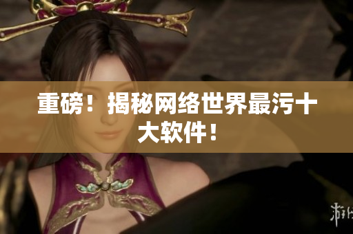 重磅！揭秘网络世界最污十大软件！
