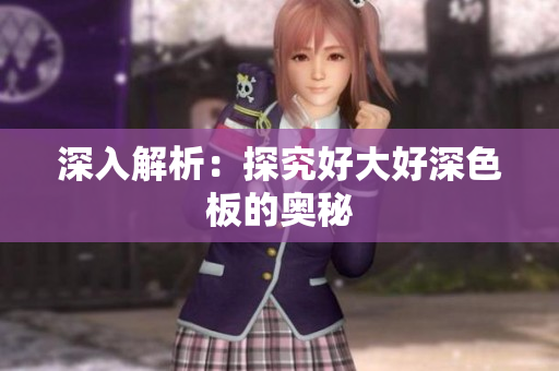 深入解析：探究好大好深色板的奥秘