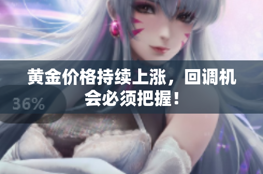 黄金价格持续上涨，回调机会必须把握！