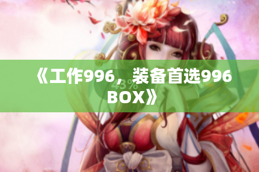 《工作996，装备首选996 BOX》