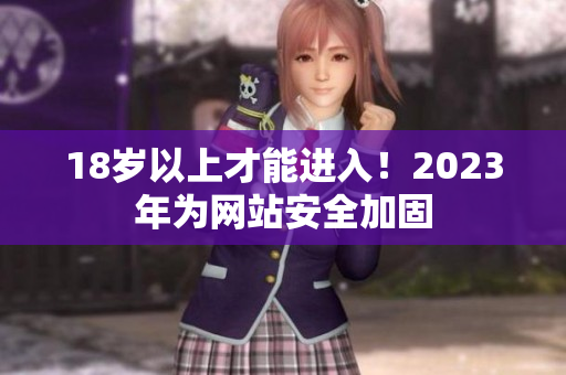 18岁以上才能进入！2023年为网站安全加固