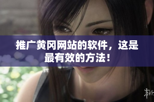 推广黄冈网站的软件，这是最有效的方法！
