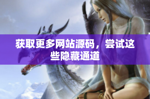获取更多网站源码，尝试这些隐藏通道