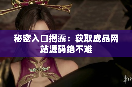 秘密入口揭露：获取成品网站源码绝不难