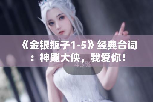 《金银瓶子1-5》经典台词：神雕大侠，我爱你！