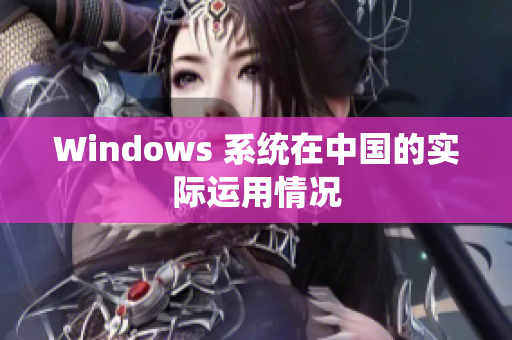 Windows 系统在中国的实际运用情况