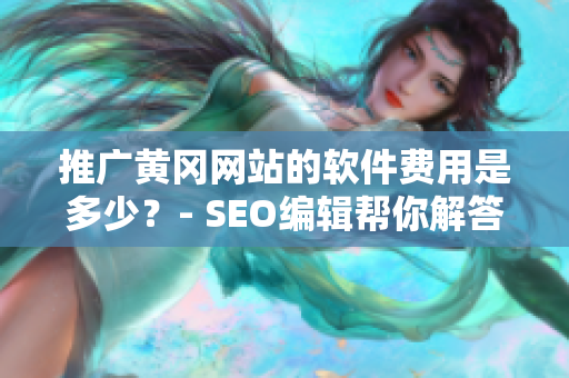 推广黄冈网站的软件费用是多少？- SEO编辑帮你解答