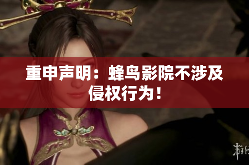 重申声明：蜂鸟影院不涉及侵权行为！