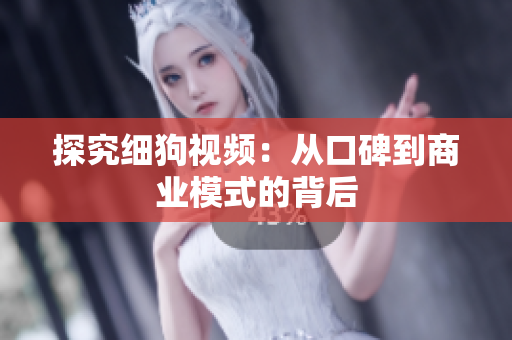探究细狗视频：从口碑到商业模式的背后