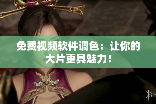 免费视频软件调色：让你的大片更具魅力！