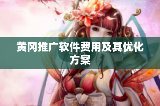 黄冈推广软件费用及其优化方案