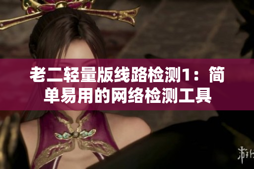 老二轻量版线路检测1：简单易用的网络检测工具