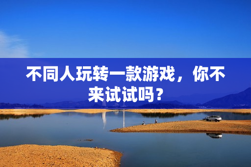 不同人玩转一款游戏，你不来试试吗？